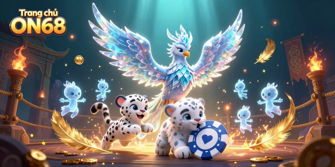 Engage with captivating gameplay featuring Trang chủ ON68 in a vibrant 3D casino scene.