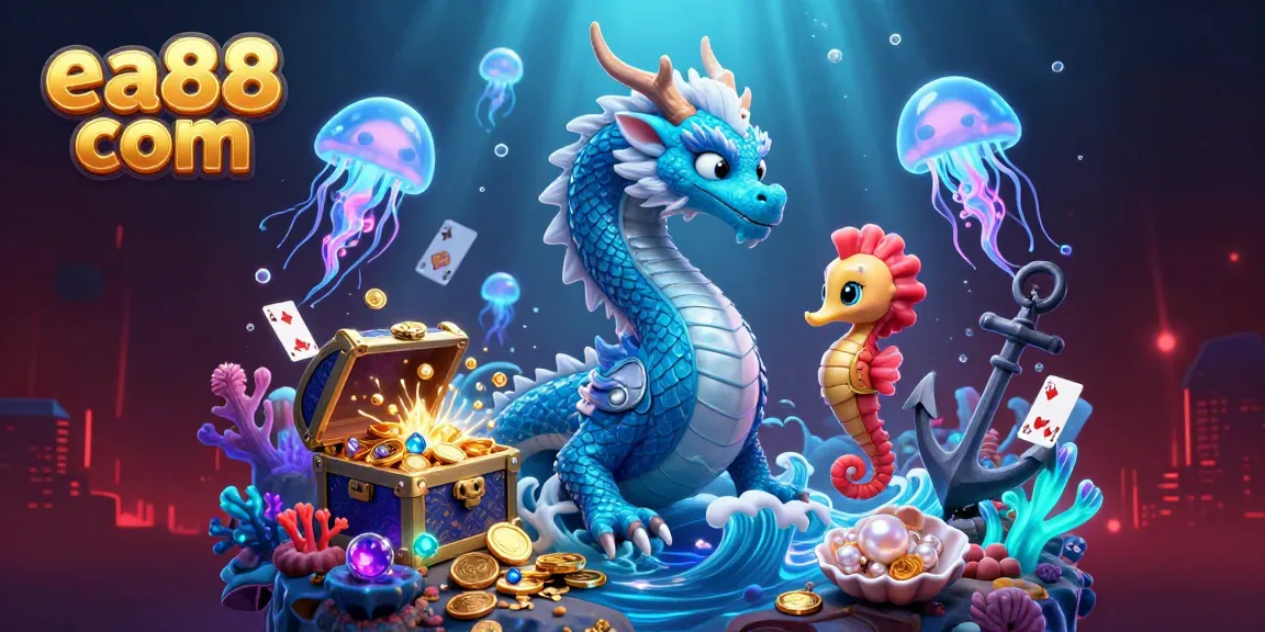 Win big at ea88 com with a magical underwater casino adventure featuring vibrant sea creatures and treasures.