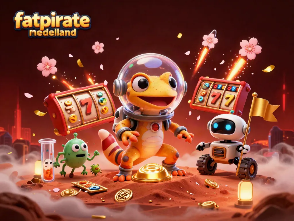Experience excitement at FatPirate Nederland with 3D playful slots character uncovering a hidden casino.