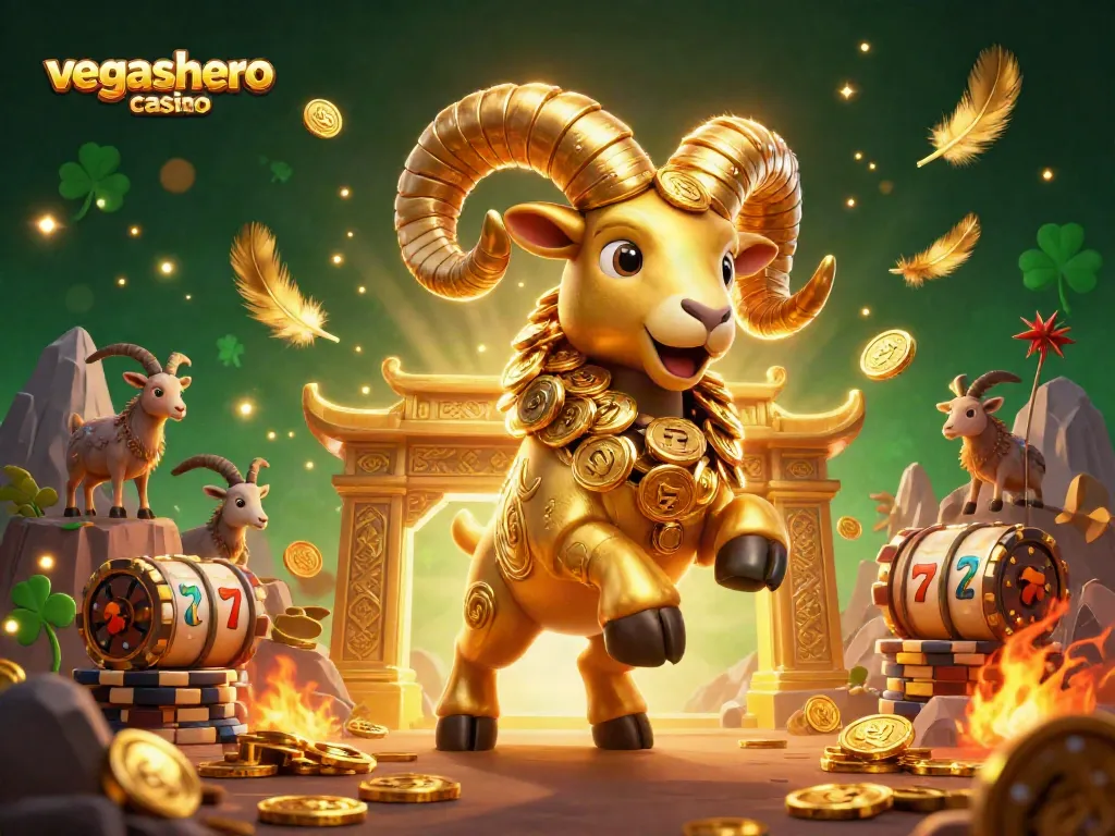 Experience the thrill at vegashero casino with dynamic slots and mythical elements in a vibrant scene.