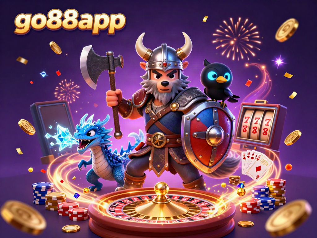 Experience thrilling gameplay with go88app as Viking warriors, dragons, and casino elements come alive.